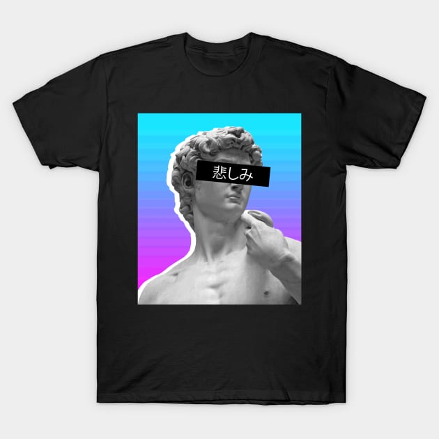 Japanese Aesthetic Greek Bust | Vaporwave T-Shirt by MeatMan